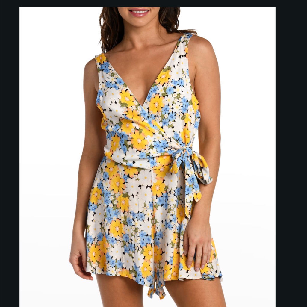 Sunshine 79 Wrapfront Romper-Size: M-Color: Sky Blue. Nwot